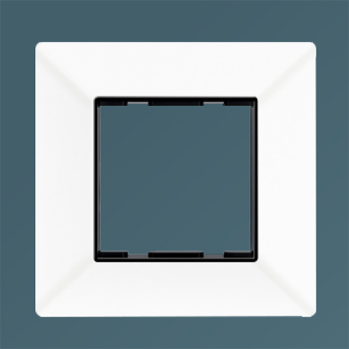 White Curve Black Line Plate