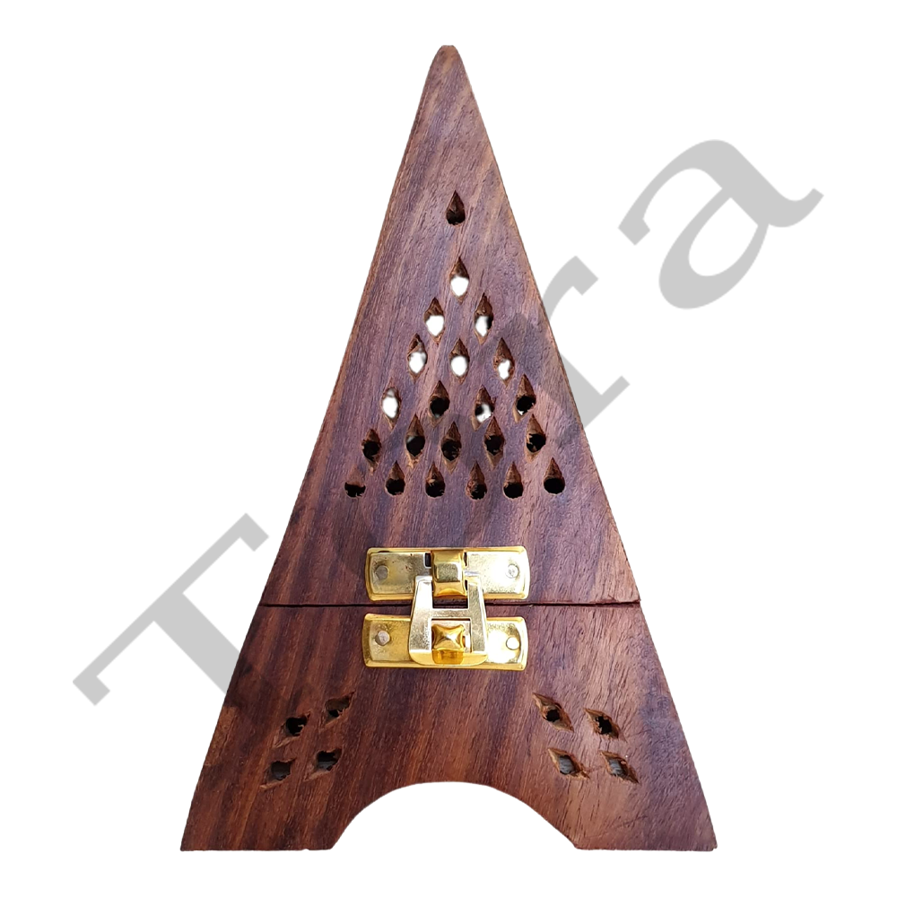 Tora Sheesham Wood Eiffel Tower Incense Holder Export Quality Handmade Antique Finish (TCIH0507)