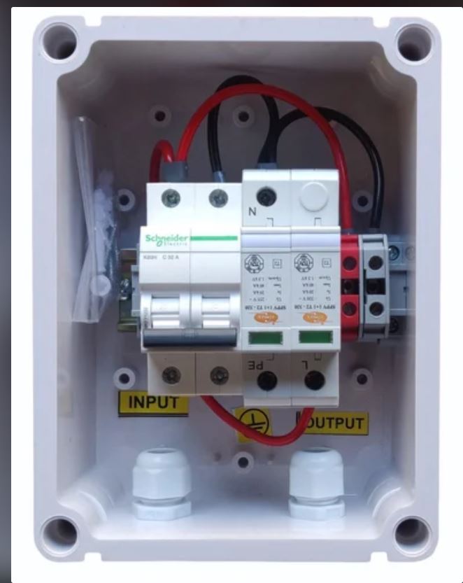 ACDB : 1 - 6 KW HAVELLS(MCB) - ELMEX(SPD) 1 PHASE