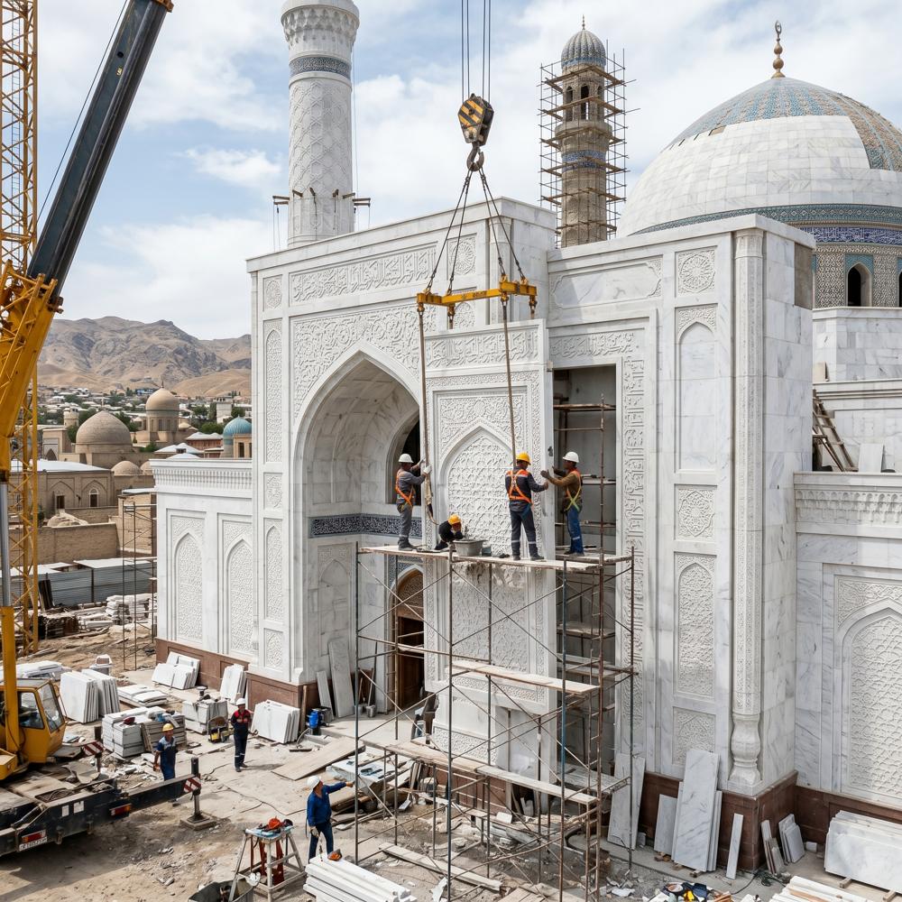 Marble Architecture Mosque Construction 