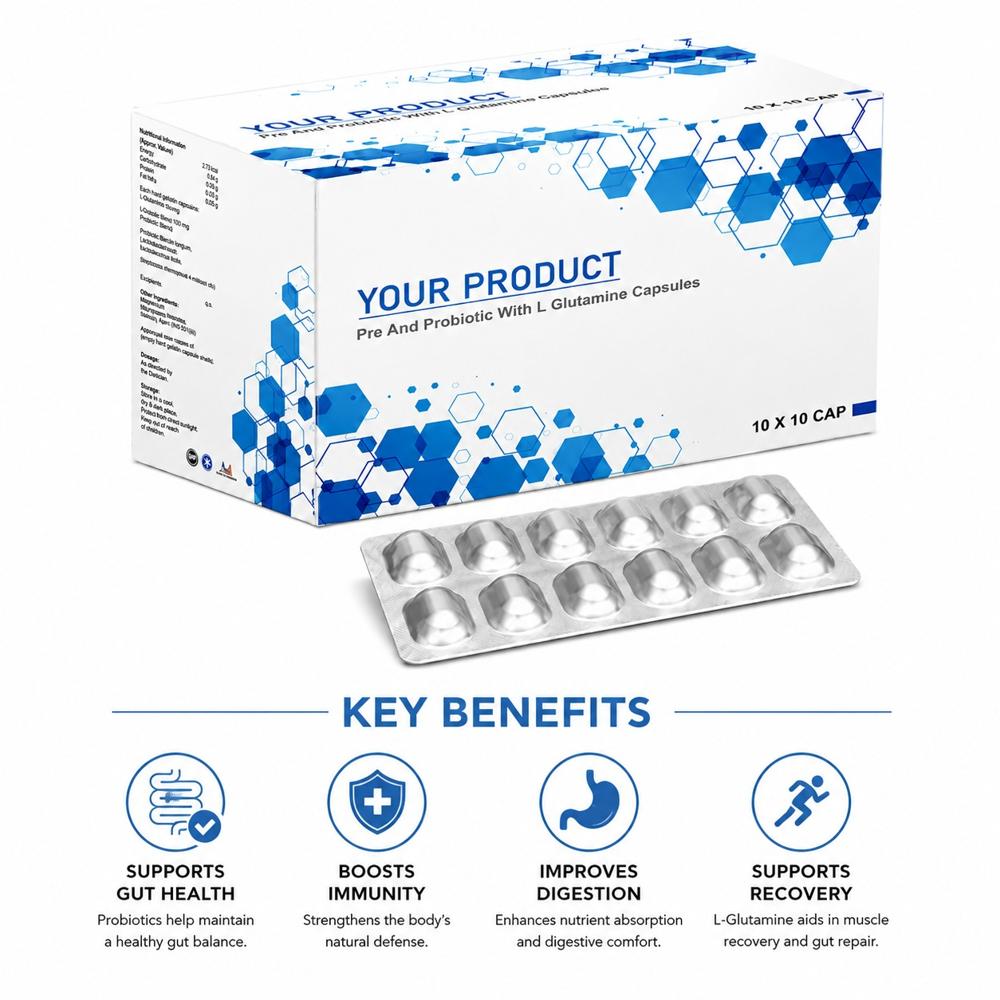 Pre And Probiotic With L Glutamine Capsules