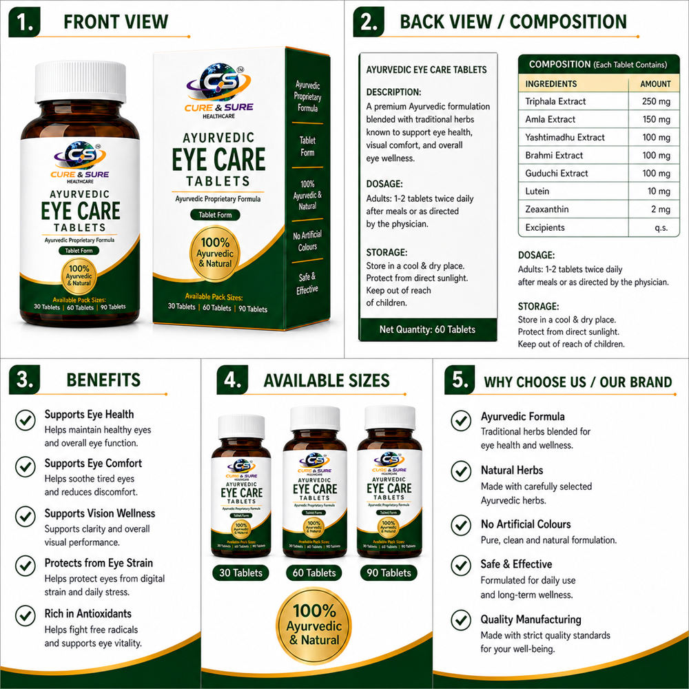 Ayurvedic Eye Care Tablets Third Party Manufacturing