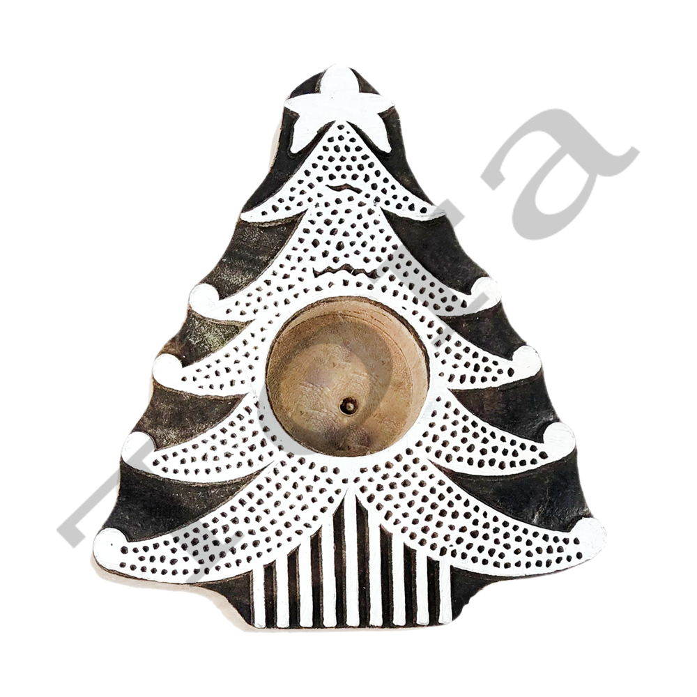 Tora Wooden Xmass Tree Tealight Holder Export Quality Handmade  Home Decor Item (TCLH6511)
