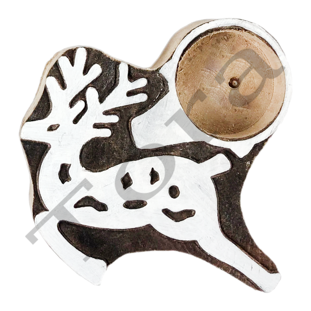 Tora Wooden Reindeer Tealight Candle Holder Export Quality Handmade (TCLH6513)