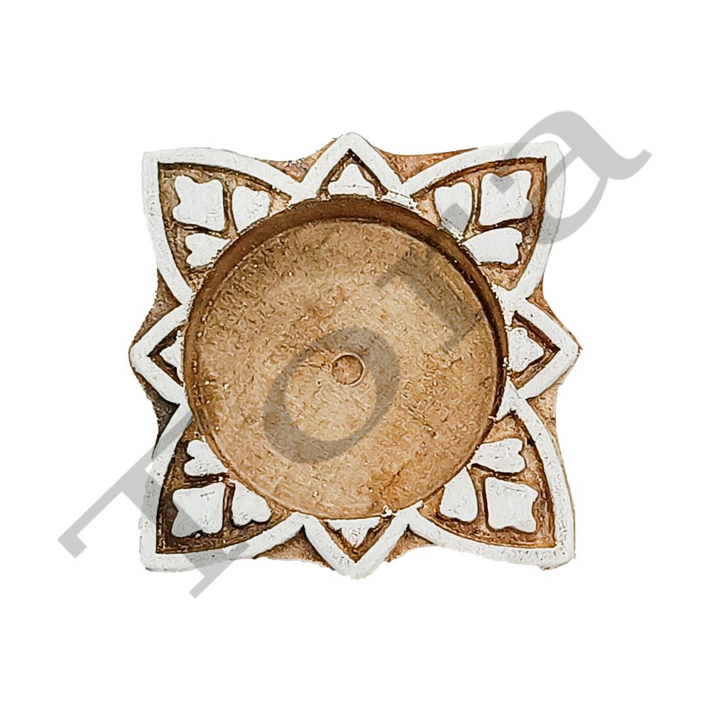 Tora Wooden Tealight Holder Small Size Export Quality Handmade (TCLH6516)