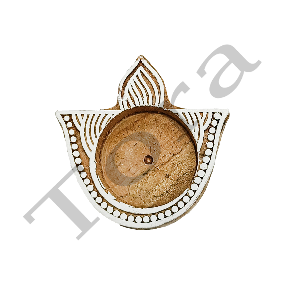 Tora Wooden Dia Tealight Holder Gifting Item Export Quality Handmade (tclh6518) - Wood, 4x4x1.5 Inches, Natural Brown | Floral Carved, Lacquered, Eco-friendly, Customizable
