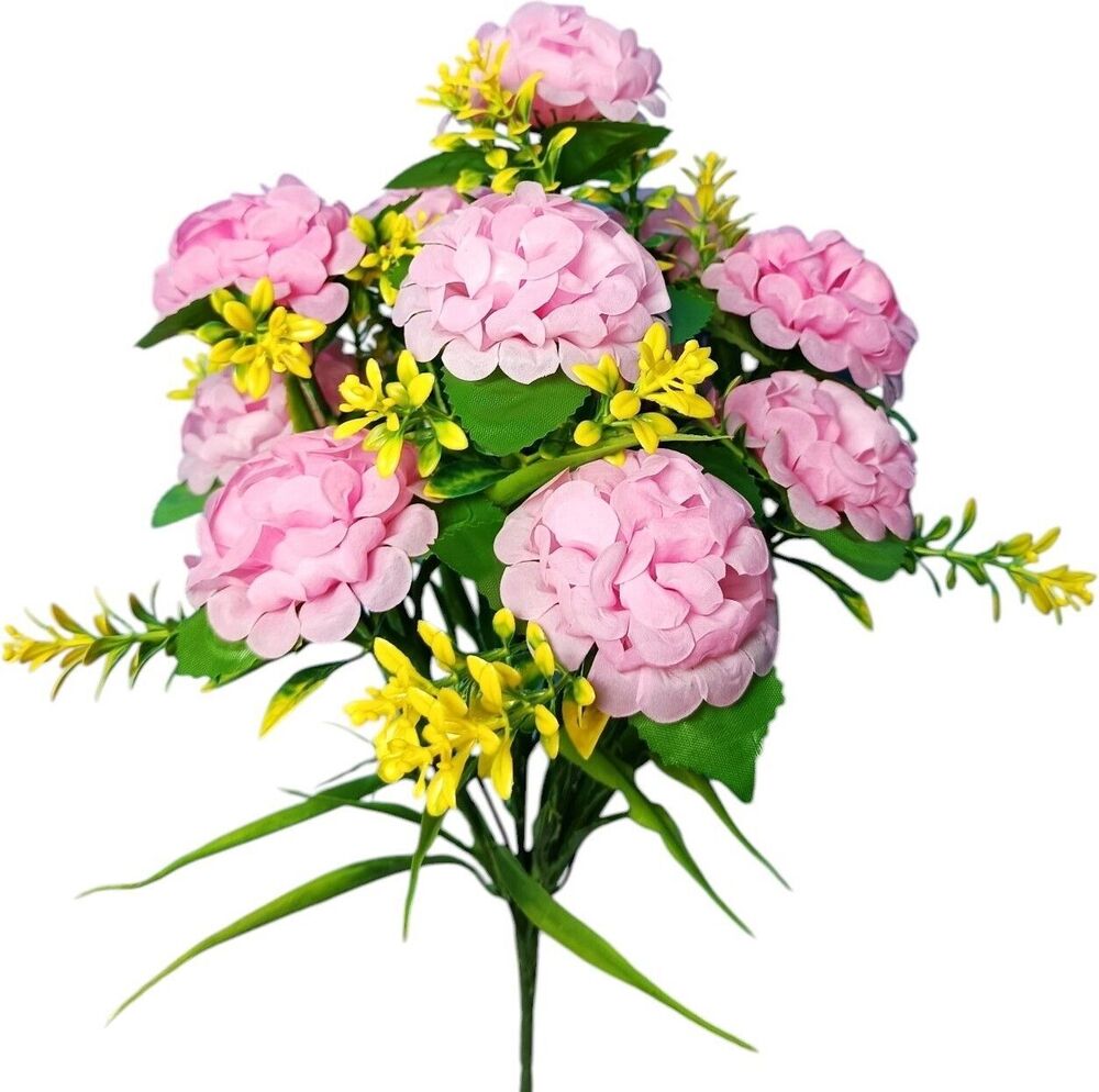 Pink Marigold Artificial Flower Bunch