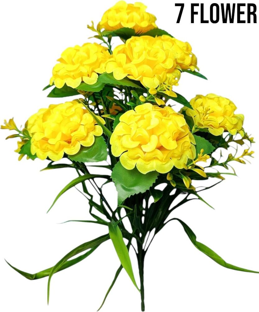 Yellow Marigold Artificial Flower Bunch