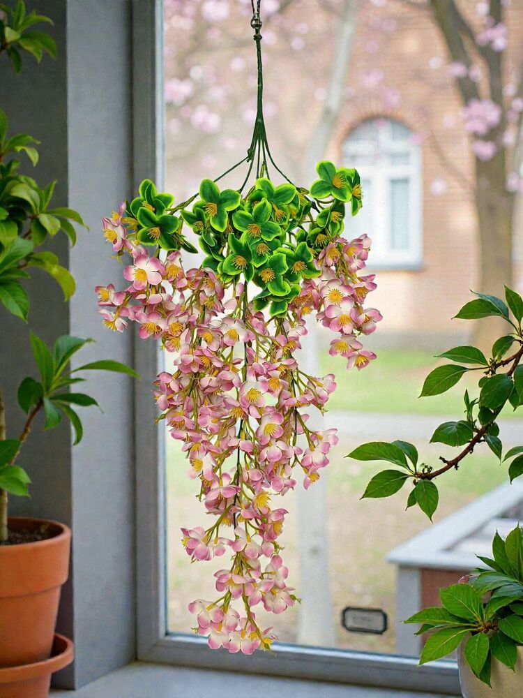 Pink Cherry Blossom Vine And Creeper Artificial Flower