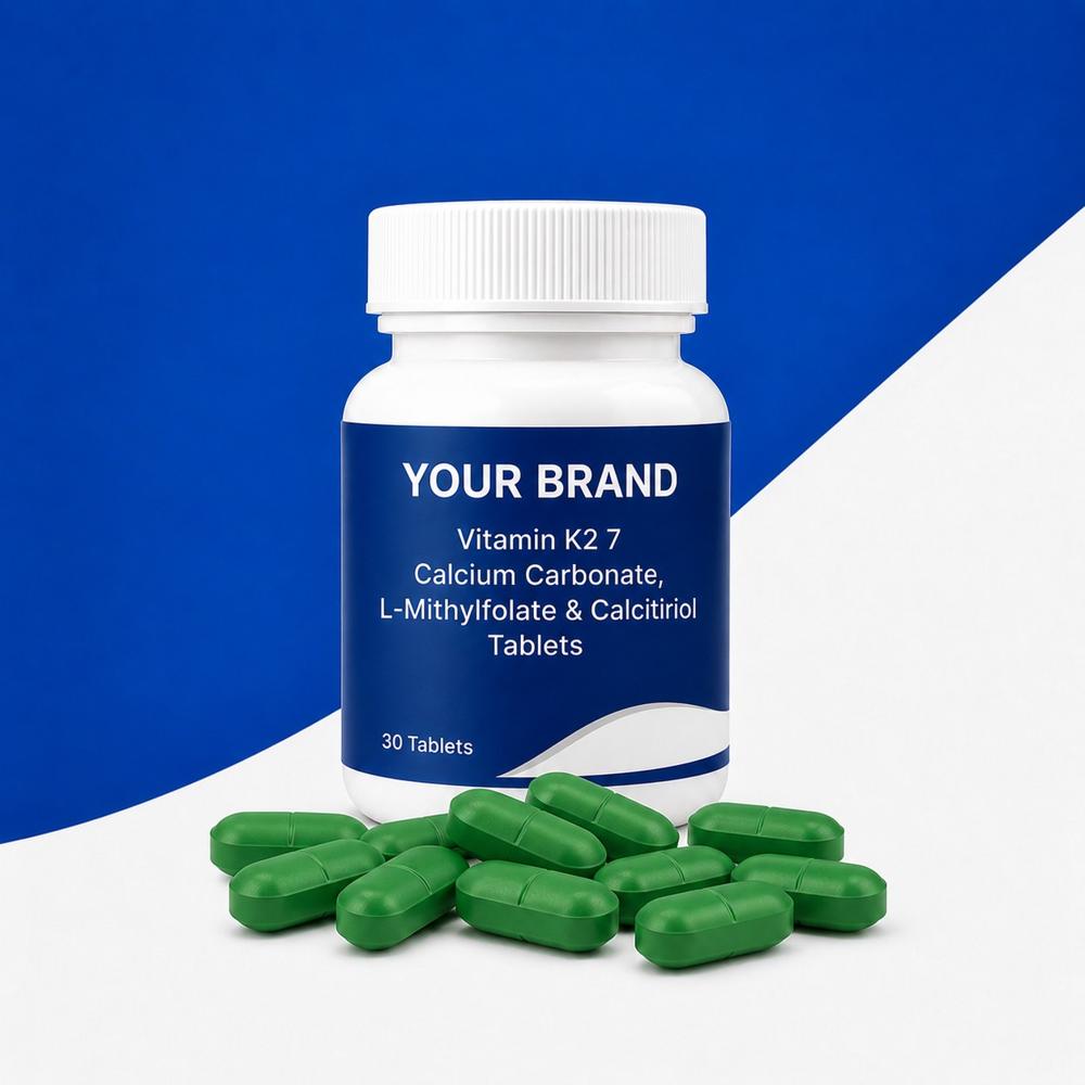 Vitamin K2 7 Calcium Carbonate L-Mithylfolate, Calcitirol Tablets