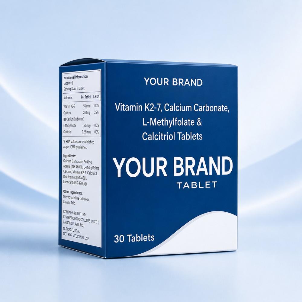 Vitamin K2 7 Calcium Carbonate L-Mithylfolate, Calcitirol Tablets