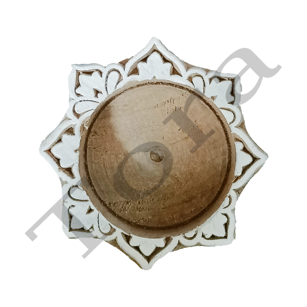 Tora Wooden Tealight Candle Holder Small Export Quality Handmade (TCLH6524)