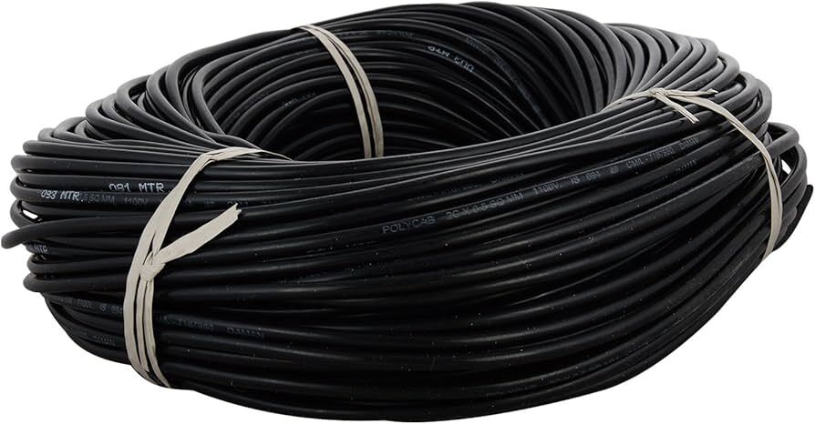 2 Core 1.5 Sqmm Black Color Fire Alarm System Flexible Cable