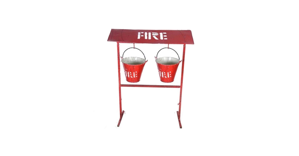 2 in 1 with Canopy Fire Bucket Stand Set