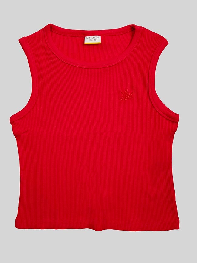 G22259 | LTD KIDS Girls Sleeveless Rib Top