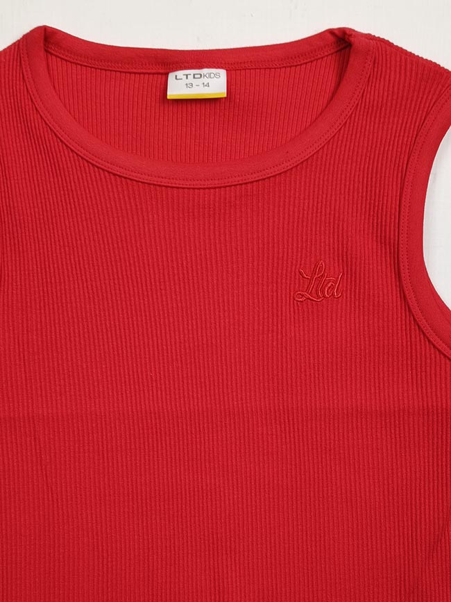 G22259 | LTD KIDS Girls Sleeveless Rib Top