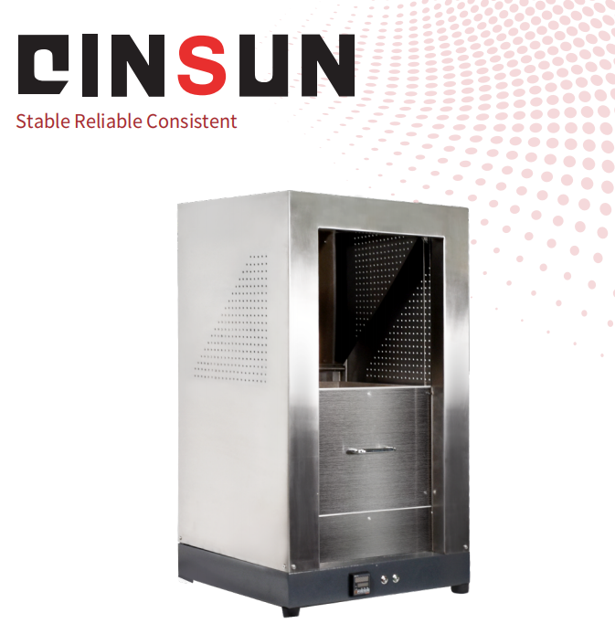 Carpet Flammability Tester - Stainless Steel, 483x267x356 mm, Digital Timer/Control Panel, Automatic Ignition Cut-Off