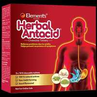 Elements Wellness Herbal Antacid Chewable Tablets - Herbal Blend, Sugar-free, 30 Tablets | Rapid Relief From Acidity And Heartburn