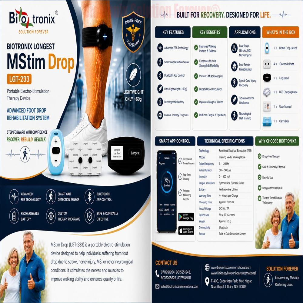Advanced Foot Drop Rehabilitation Device for Neurological Recovery