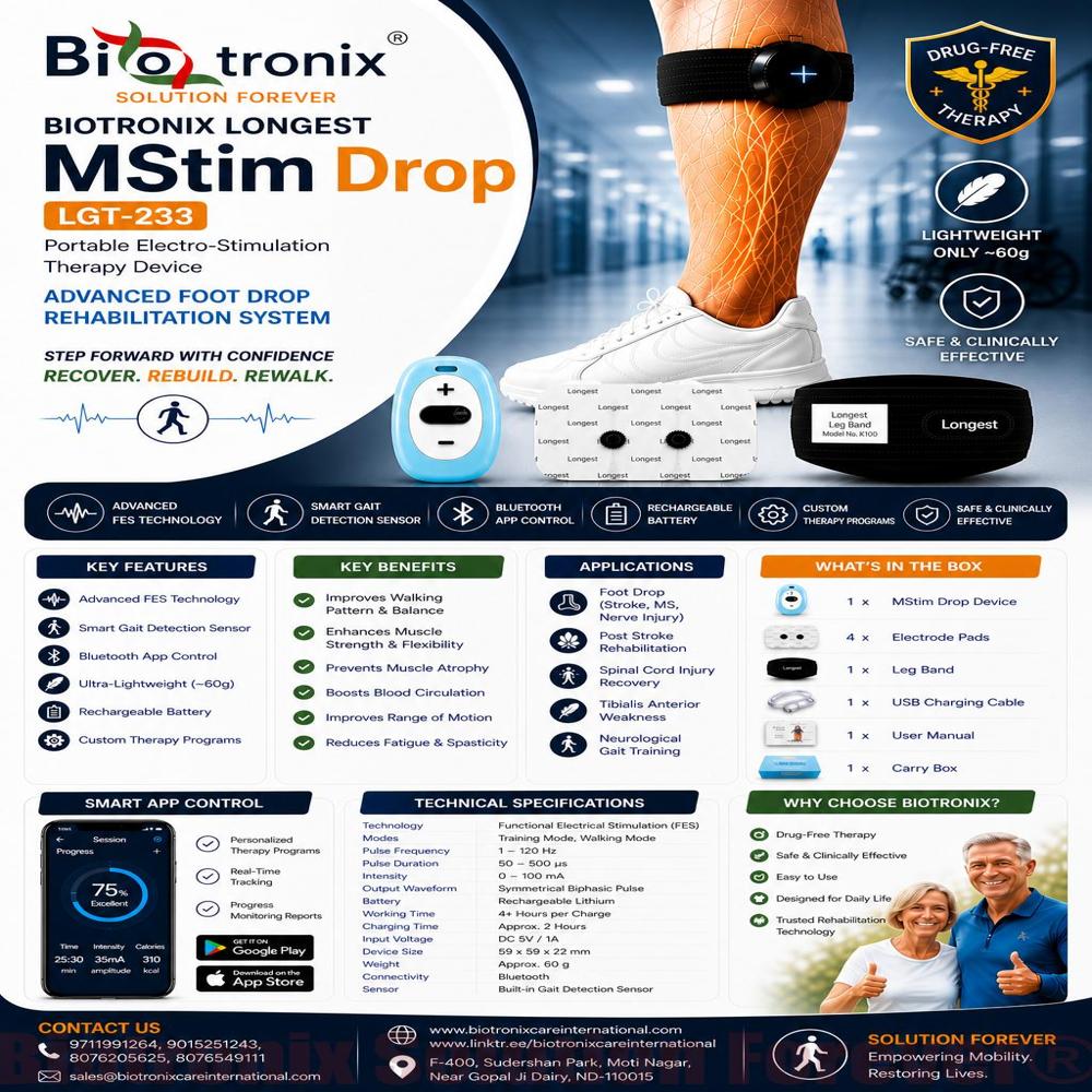 Portable FES Foot Drop Stimulator for Walking Assistance