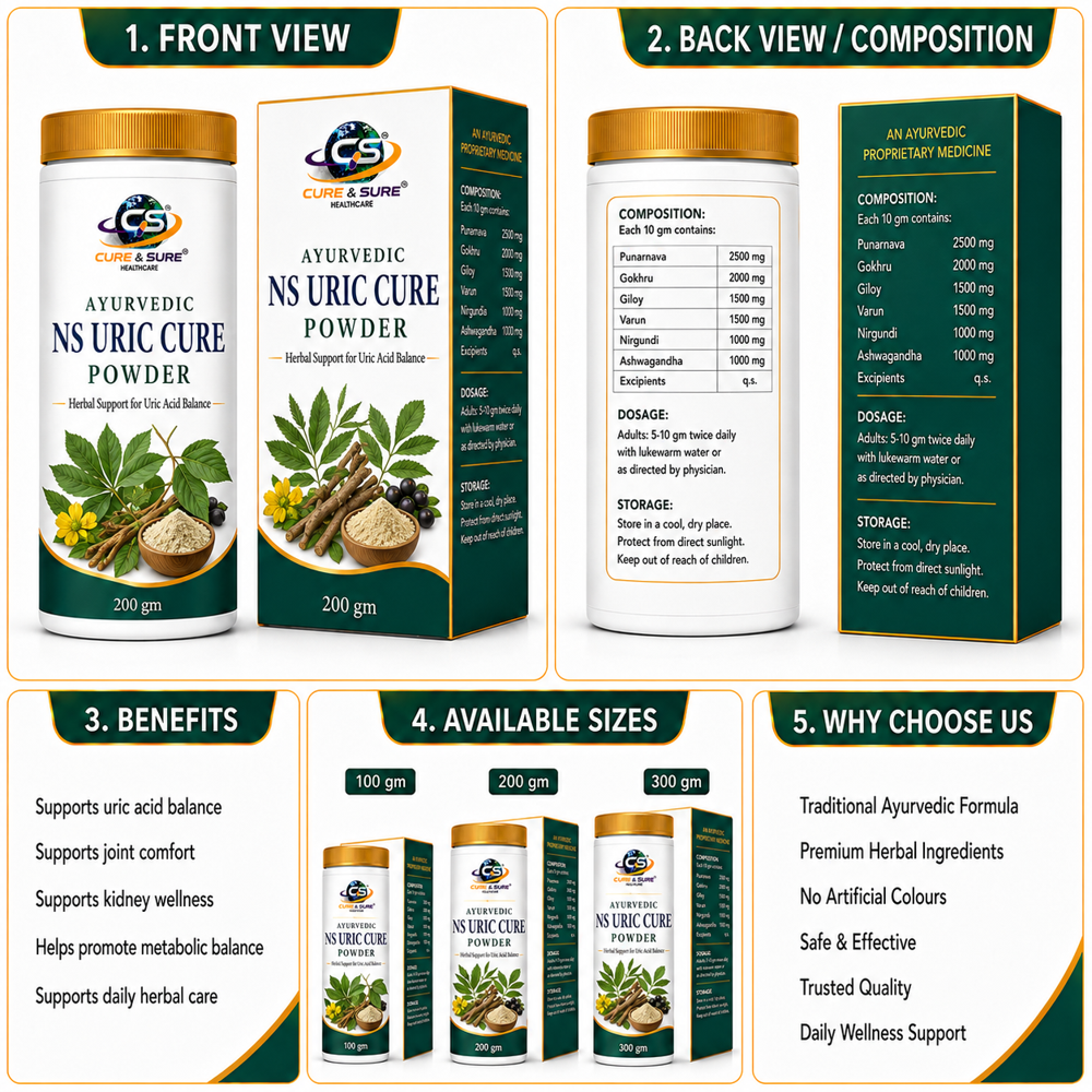 Ayurvedic Ns Uric Cure Powder Third Party Manufacturing