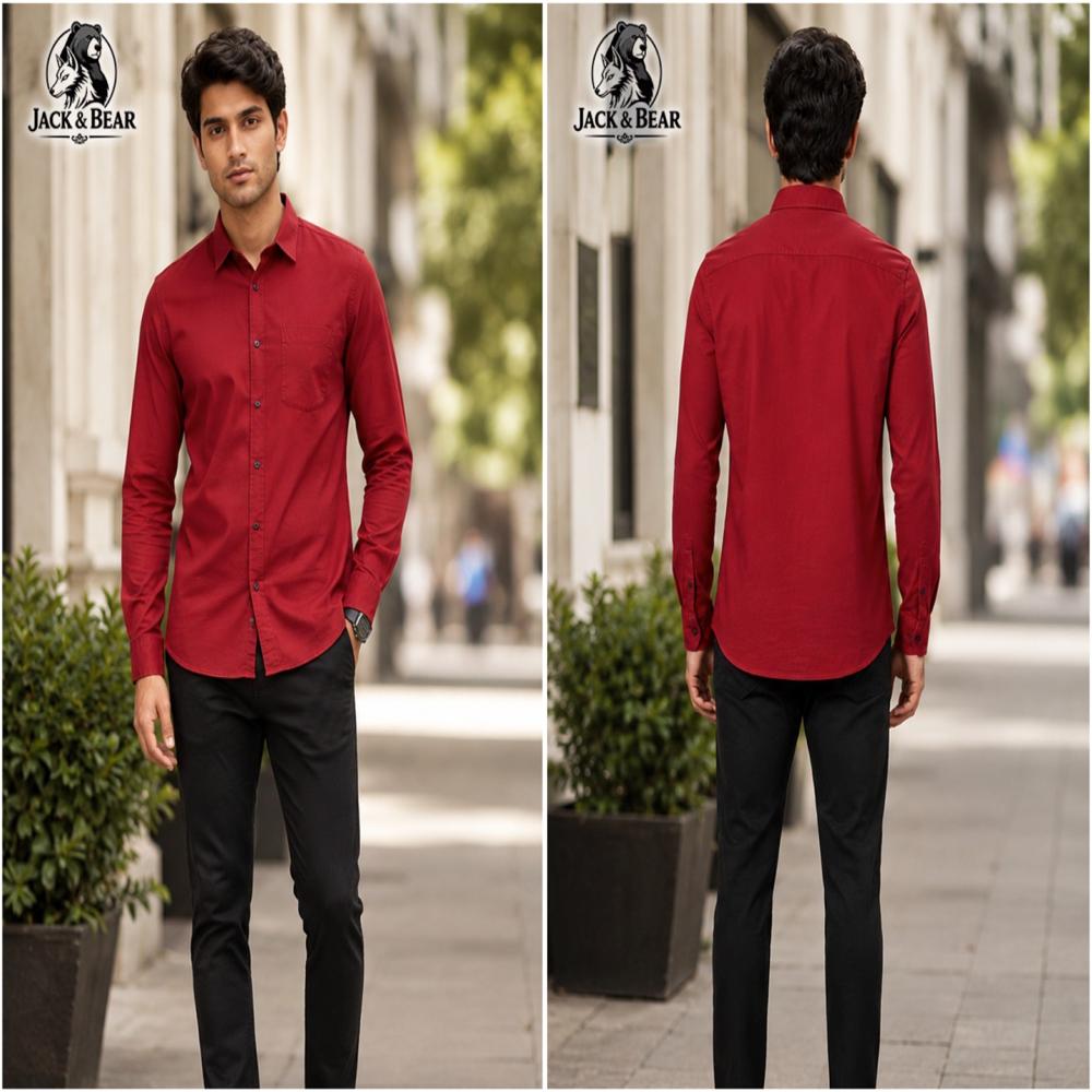 maroon oxford shirt