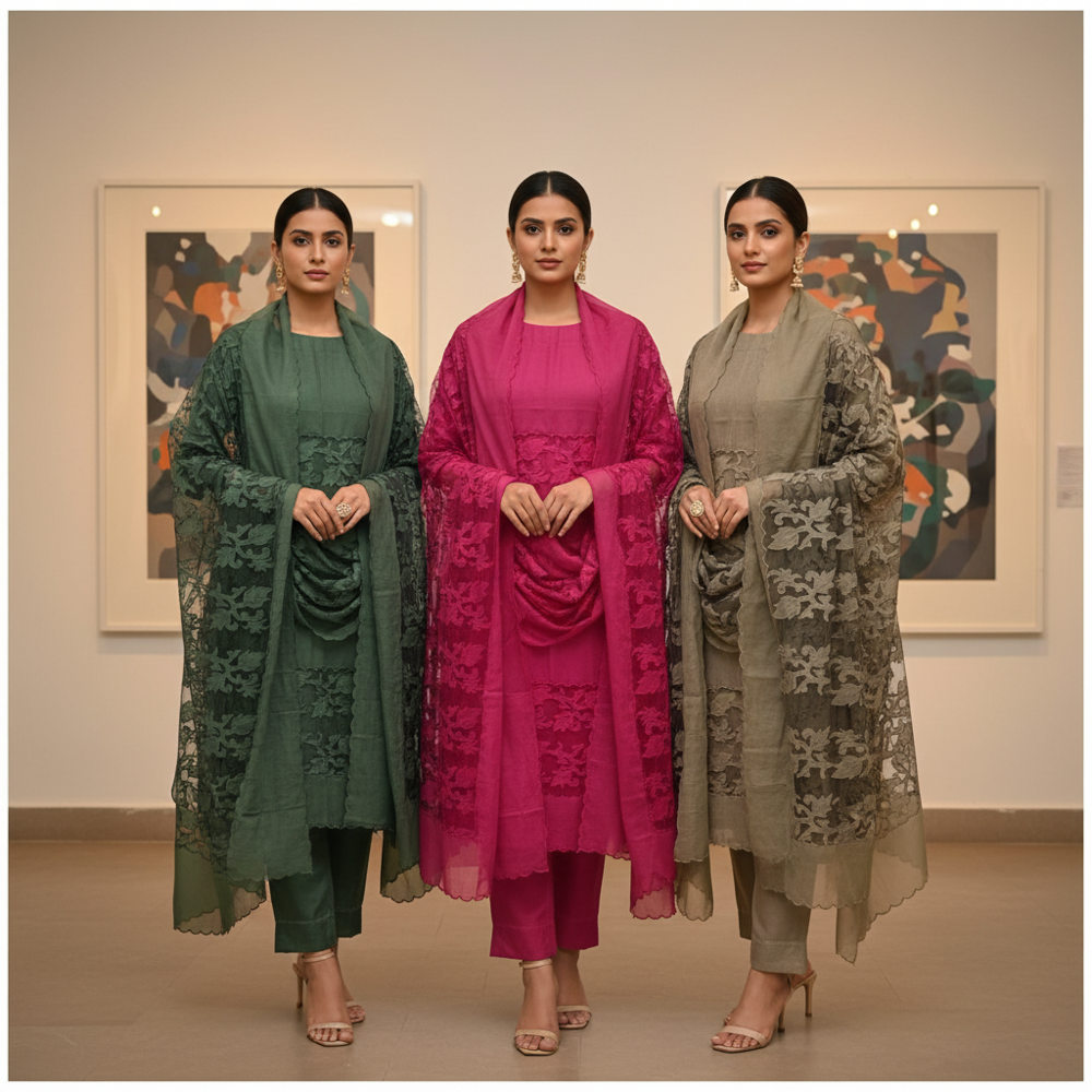 Malchanderi Cut-work unsticthed ladies suits