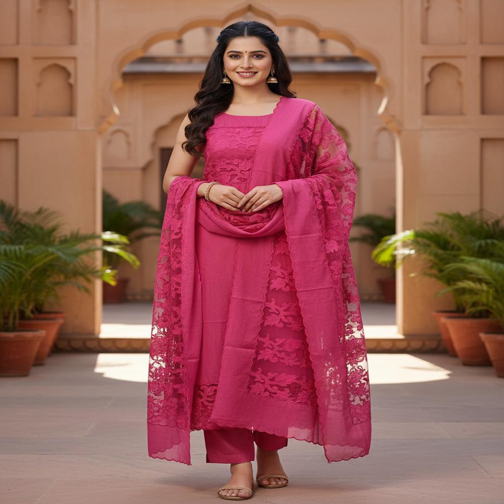 Malchanderi Cut-work unsticthed ladies suits