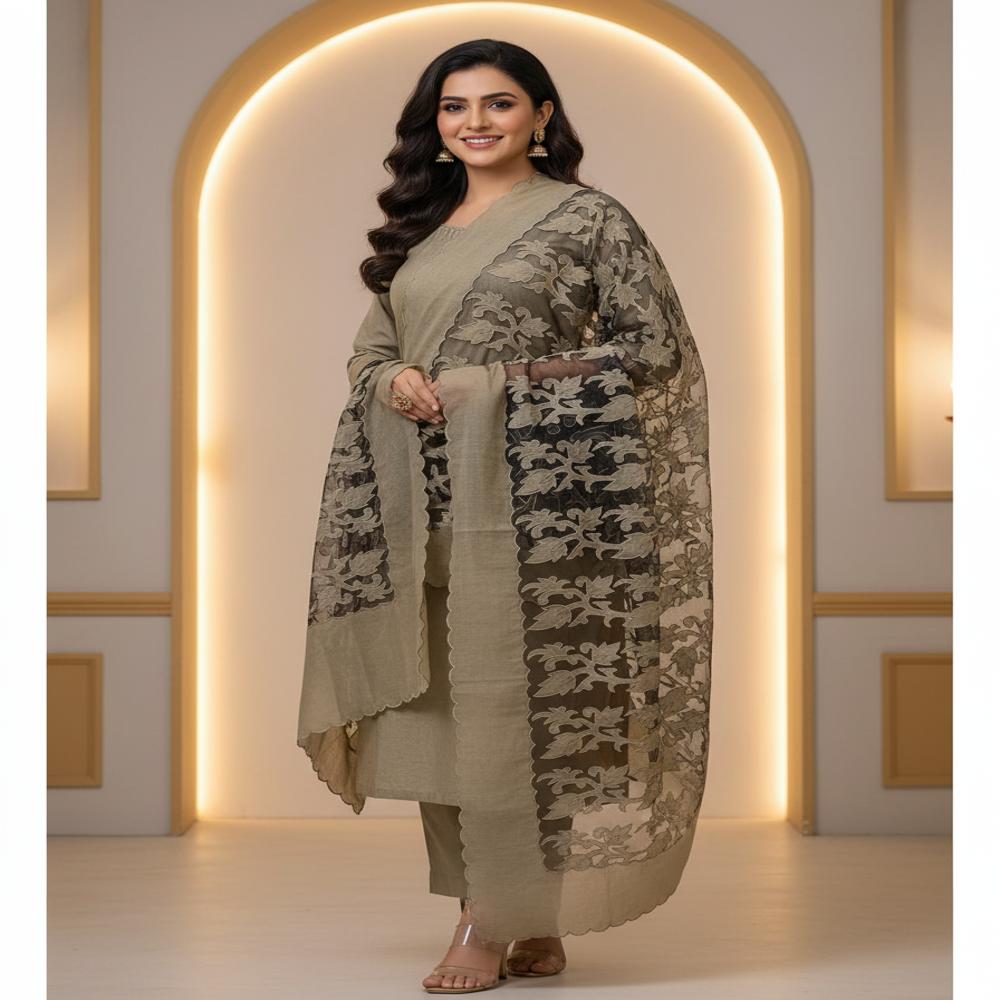 Malchanderi Cut-work unsticthed ladies suits