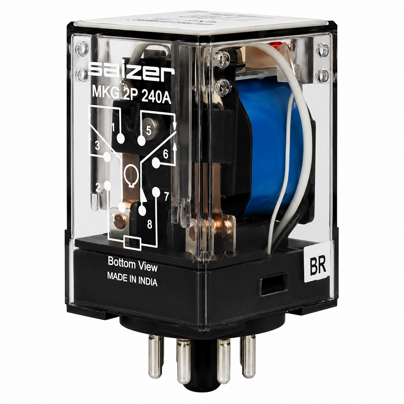 Mkg 2p 240a Salzer Power Relay - Color: Glass