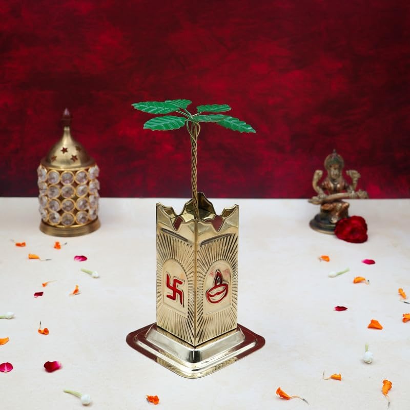 Brass Tulsi Plant show pic from office decor