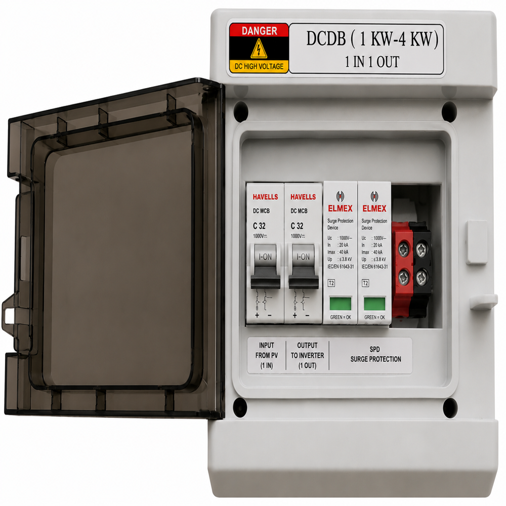 ACDB and DCDB HAVELLS(MCB) - ELMEX(SPD) WITH PREMIUM BOX( 1 PHASE ,1 in 1 out)