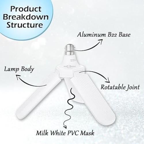 ROCK LIGHT AC FAN BILB RL-88 5+1F