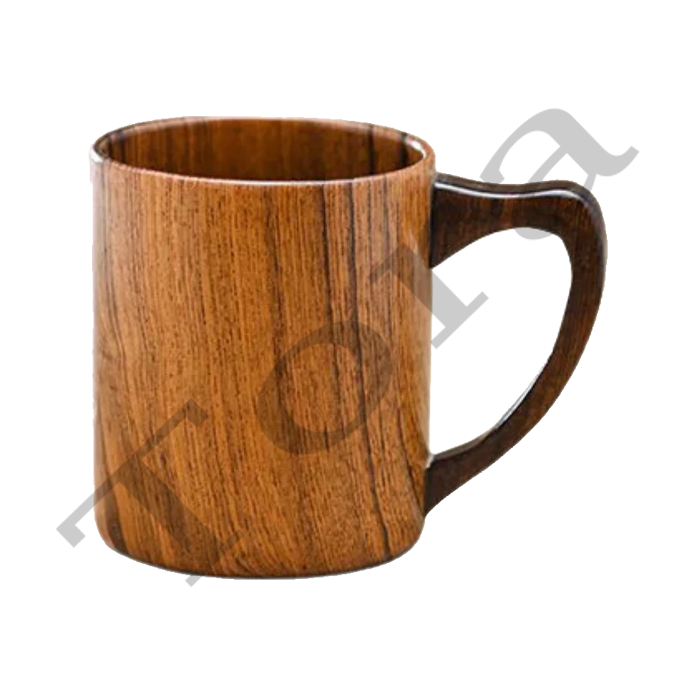 Tora Natural Neem Wood Cup for Tea Coffee Export Quality Handmade (TCMC8516)
