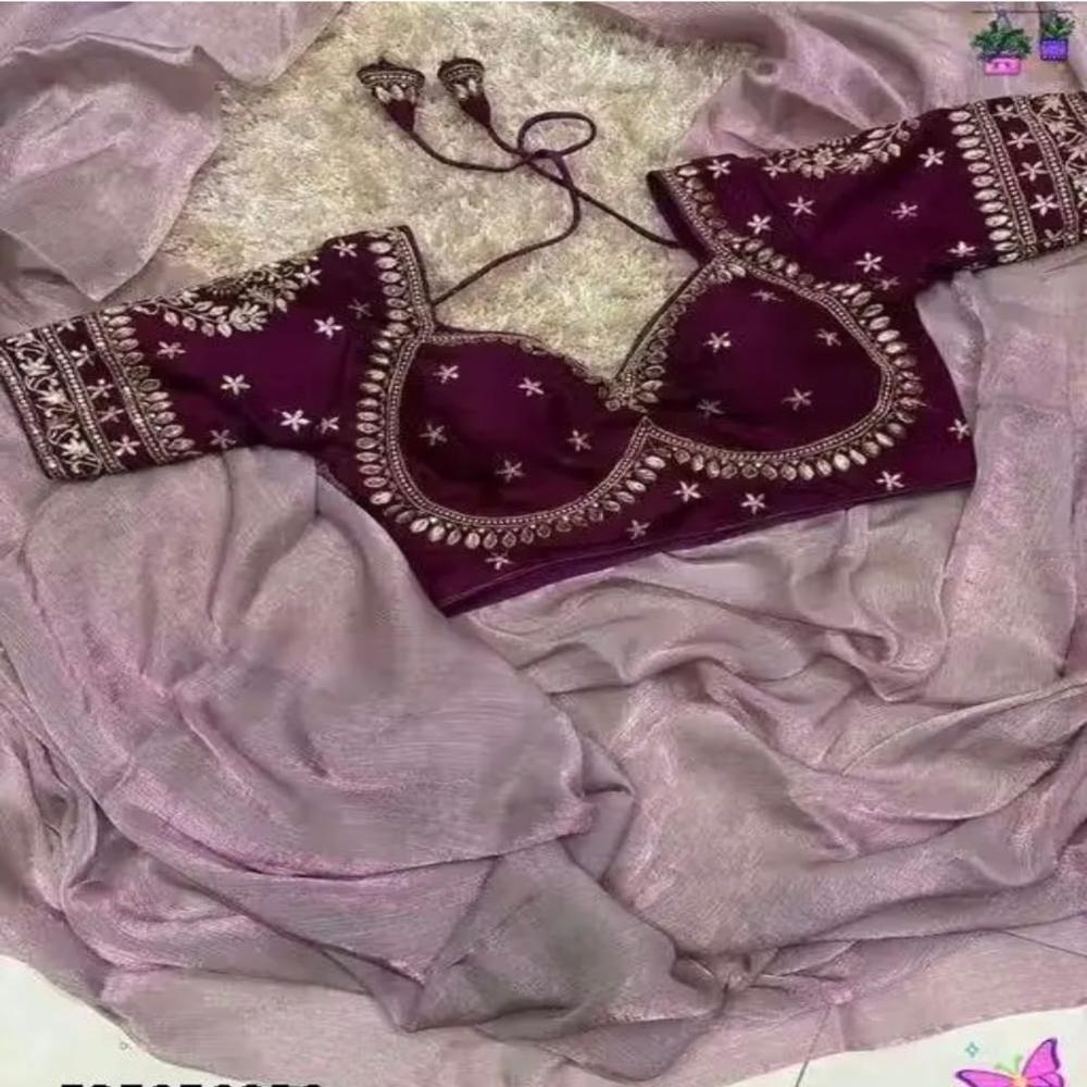 fancy sare with ready made blouse collection