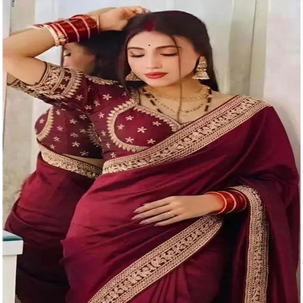 fancy sare with ready made blouse collection