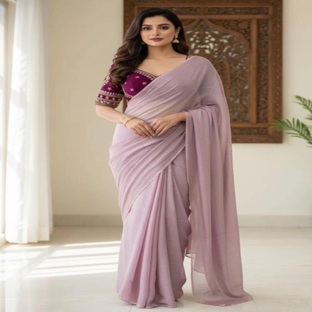 fancy sare with ready made blouse collection