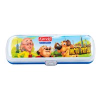 Plastic Pencil Box - Plastic, 18x6x2.5cm, Multi-color, Snap Lock Closure, Water Resistant