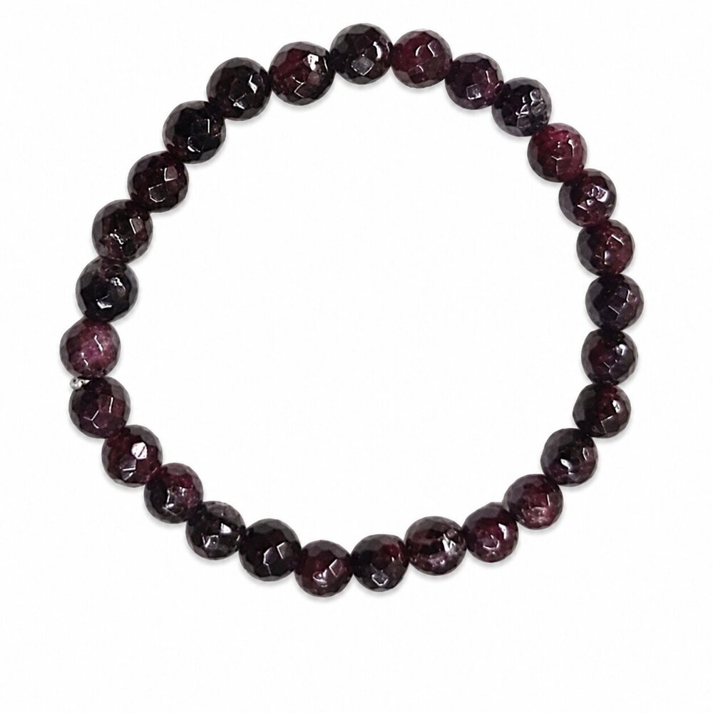 6 Mm Royal Garnet Bracelet - Gender: Unisex