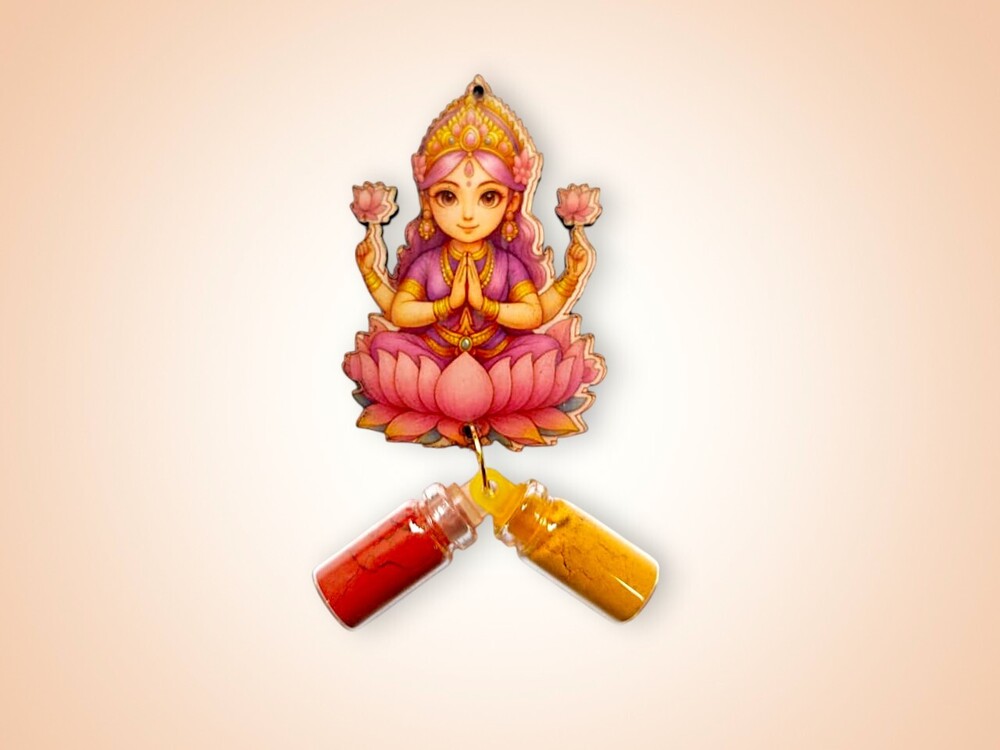 Lakshmi Ji MDF With Haldi Kumkum