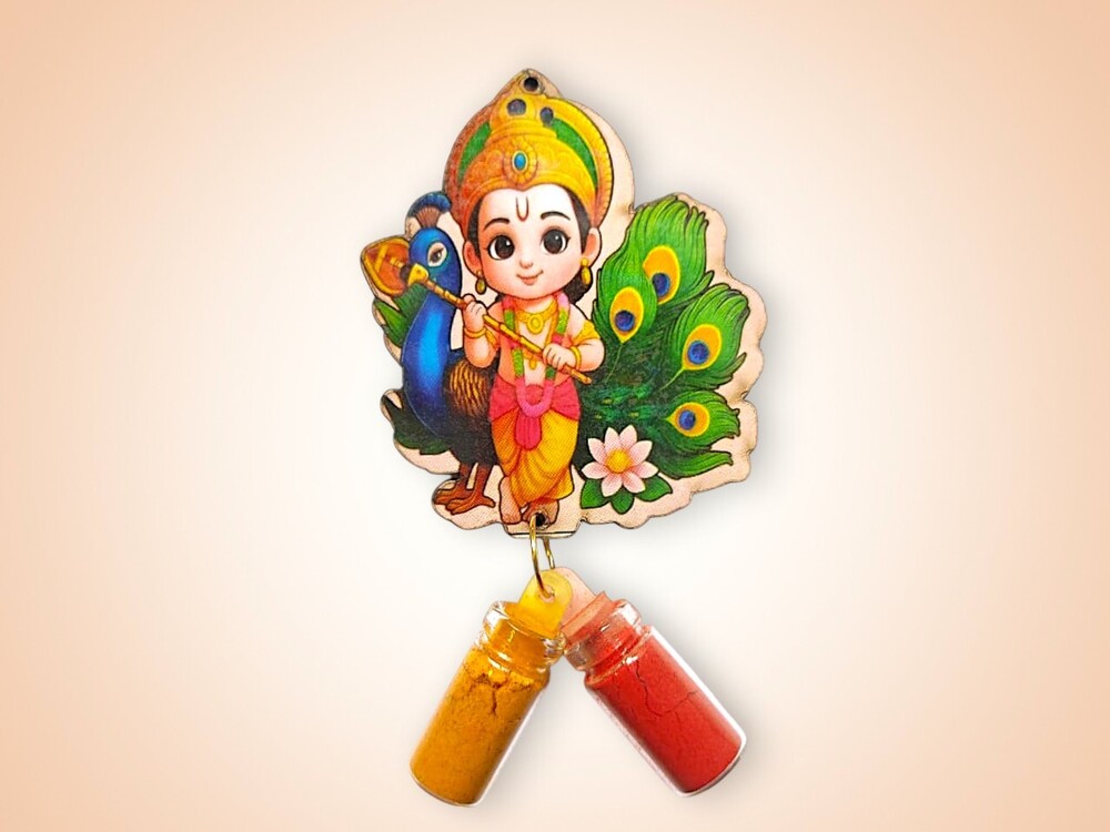 Kartik Ji MDF With Haldi Kumkum