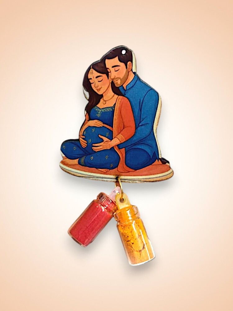 Pregnant Lady MDF With Haldi Kumkum