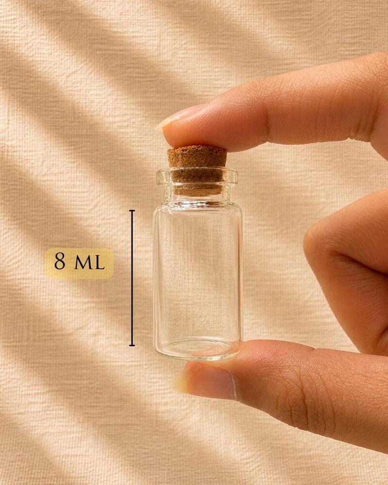 8 ML Empty Glass Bottle Pack Of 50