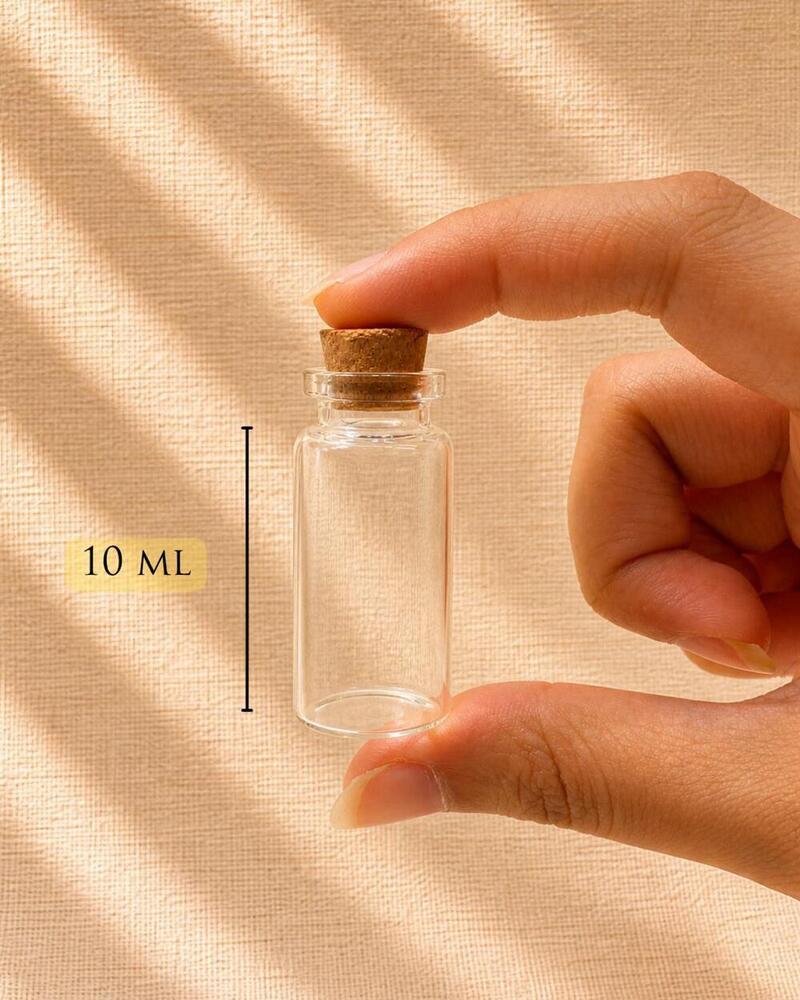 10 ML Empty Glass Bottle Pack Of 50