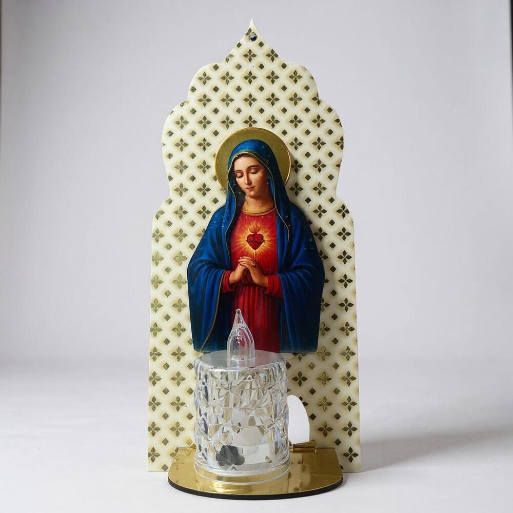 Mother Marry Candle Stand With Candle