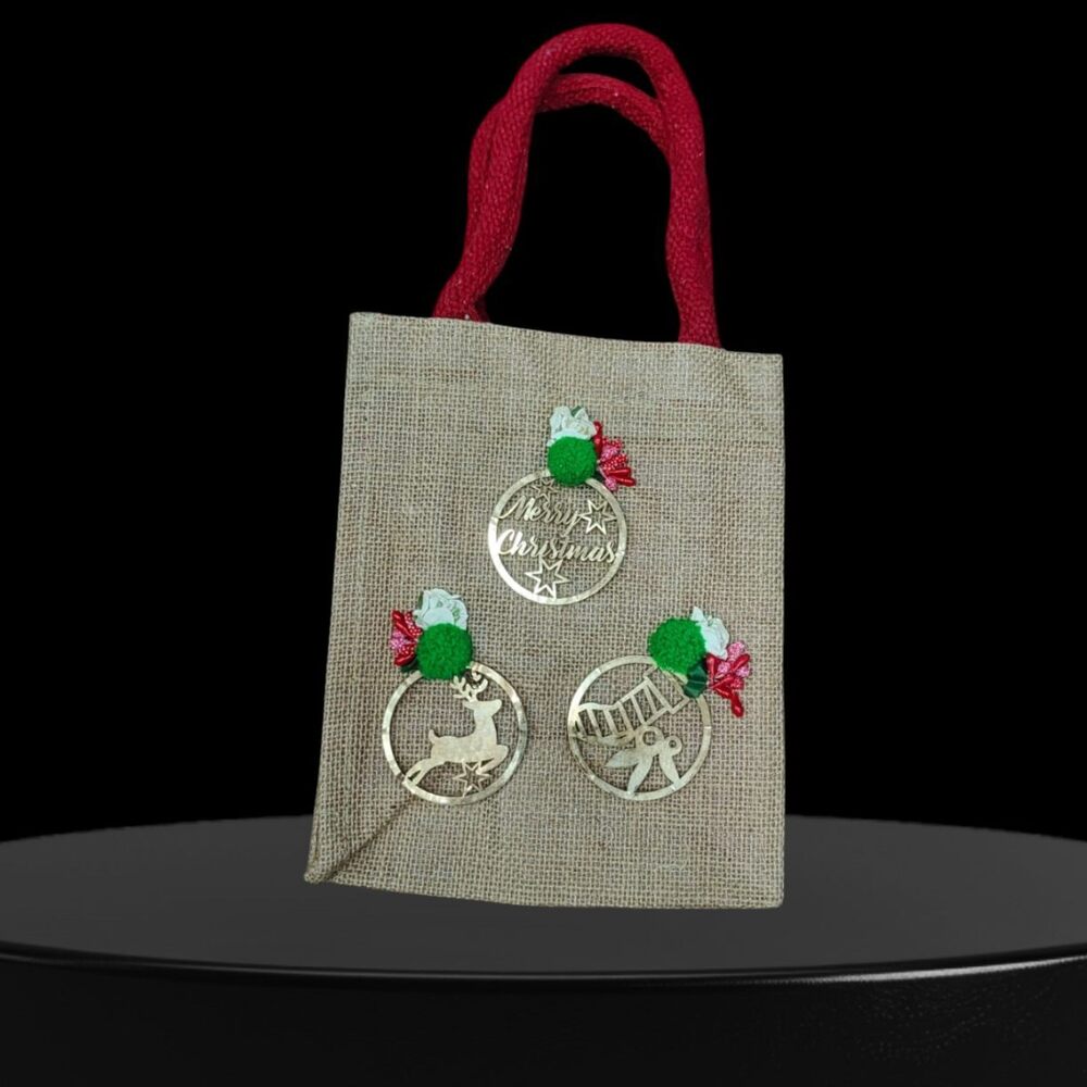 Merry Christmas Jute Bag