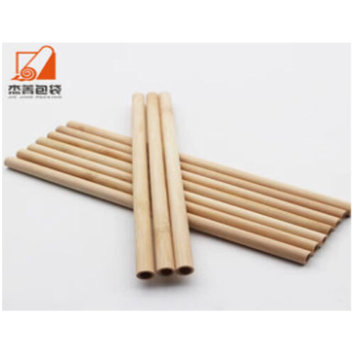Natural 200X12MM Bamboo Straws Biodegradable Bamboo Fiber Reusable Beverage Boba Drinking Straw Bamboo Utensil