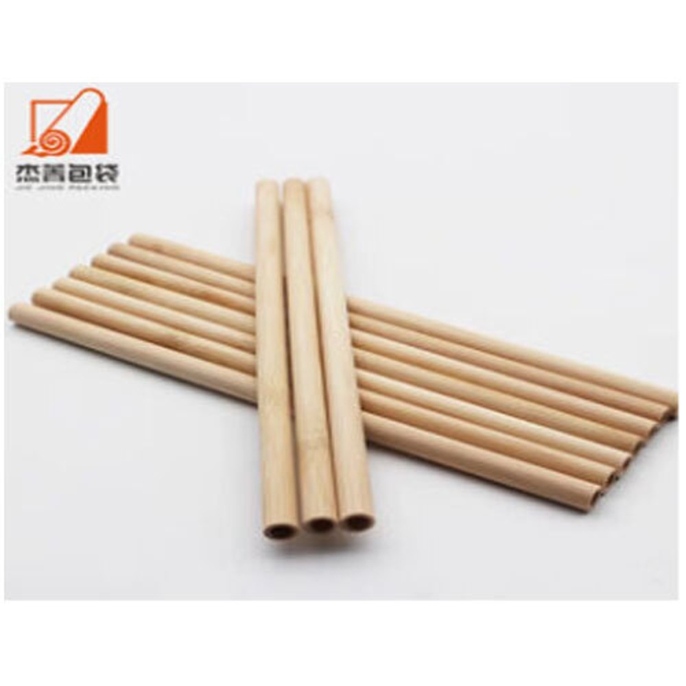Natural 200X12Mm Bamboo Straws Biodegradable Bamboo Fiber Reusable Beverage Boba Drinking Straw Bamboo Utensil - Elongation: Low Elongation
