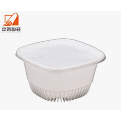 160Z Heat-resistant Square Bowl Plastic square Lid Lunch Box Takeaway Bowl