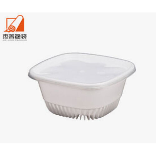 120Z Heat-resistant Square Bowl Plastic square Lid Lunch Box Takeaway Bowl